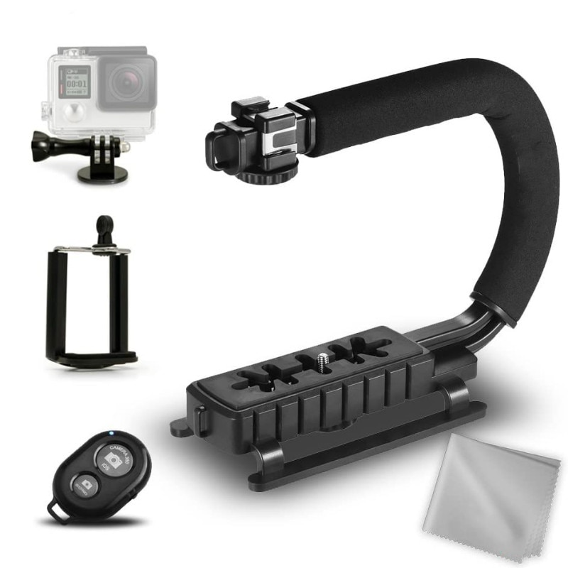 Video Action Camera Stabiliserende Handvat Grip Handheld Stabilizer Bluetooth-Compatibele Afstandsbediening Voor Gopro U-Grip Triple Shoe Mount