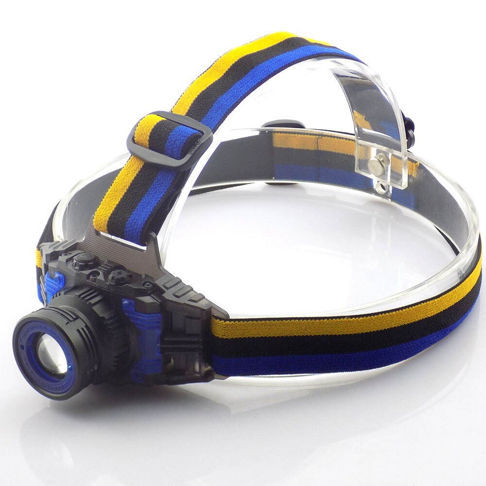 Krachtige Q5 Koplamp Oplaadbare Zoomable Focus Frontale LED Head Lamp Zaklamp Zaklamp Koplamp voor Vissen Camping + Lader