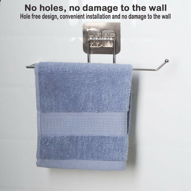 Kitchen Roll Holder Wall Mounted Tissue Paper Towel Roll Stand Dispenser Rack