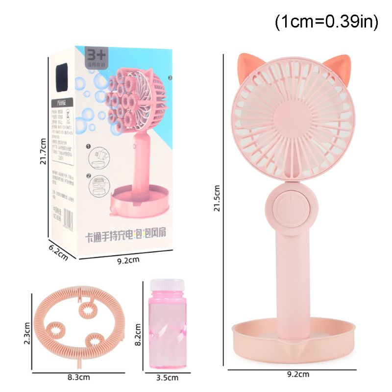 Dzieci elektryczna kreskówka maszyna robić baniek mydlanych wentylator USB lampa ładująca zabawa wentylator