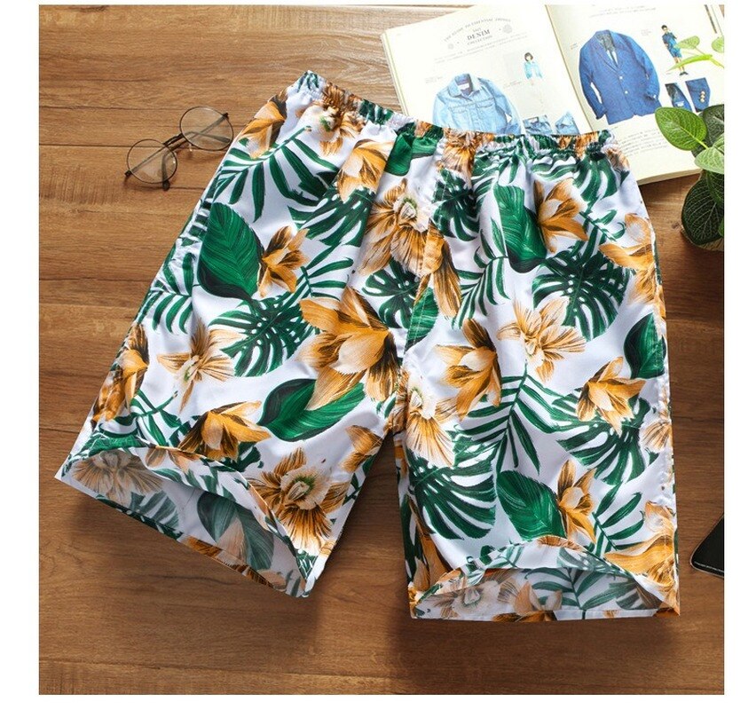 men's beach shorts swimming trunks loose casual swimming trunks quick-drying summer surfing swimwear beach shorts