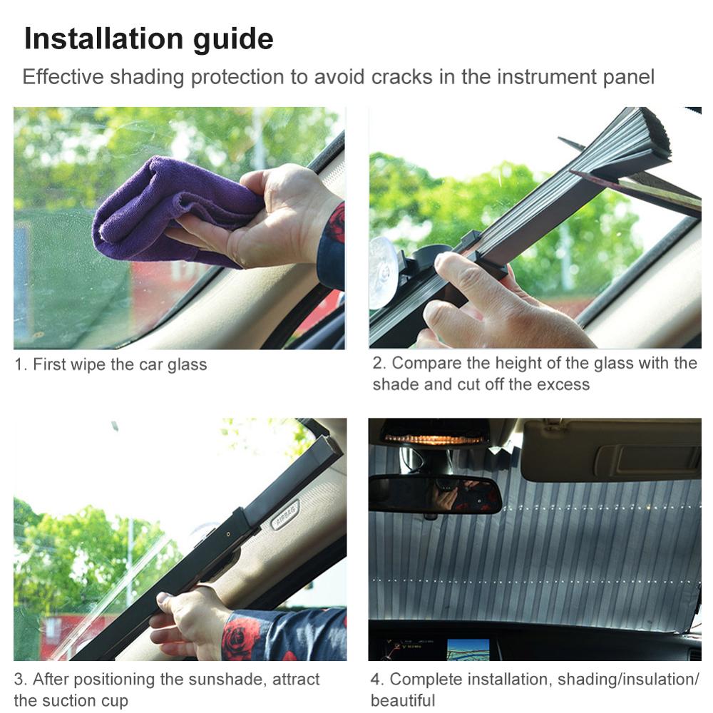 Parasol Retráctil Para Ventana Delantera De Coche, Parasol De PVC