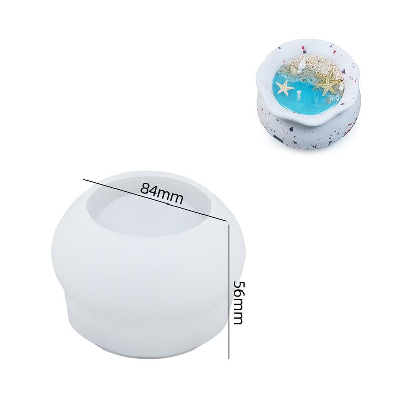 Candle Jar Molds, Silicone Concrete Molds for Candle Holder with Lids, Candle Cup Cement Molds for Candle Making Supplies: light green