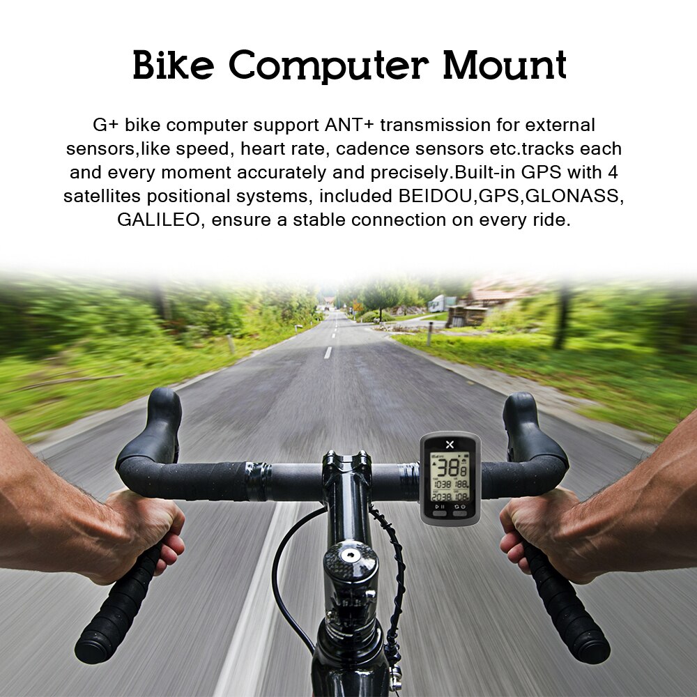 XOSS Bike Computer G+ Wireless GPS Speedometer Wat... Grandado