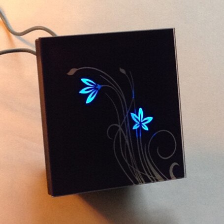 Touch Light Switch 2gang 2way AC110V-265V Smart Touching Switch Home Light Switch Luxury White/Black Crystal Glass Panel: Black