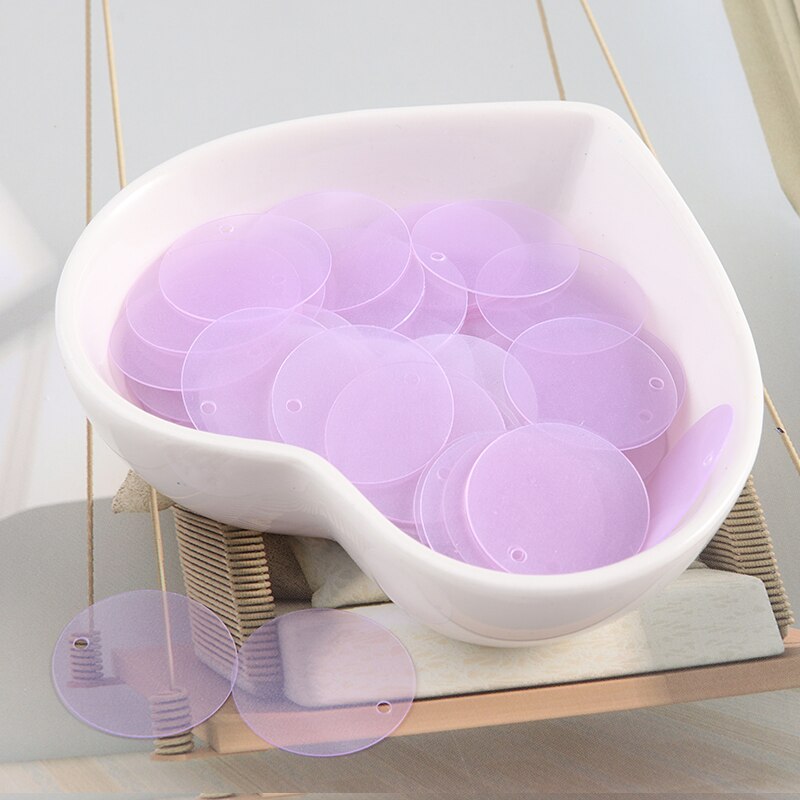 20Mm 70Pcs Kleurrijke Frosted Pailletten Met Gat Ronde Vorm Diy Pailetten Jurk Kleding Tas Schoenen Haar Decoratie: Purple