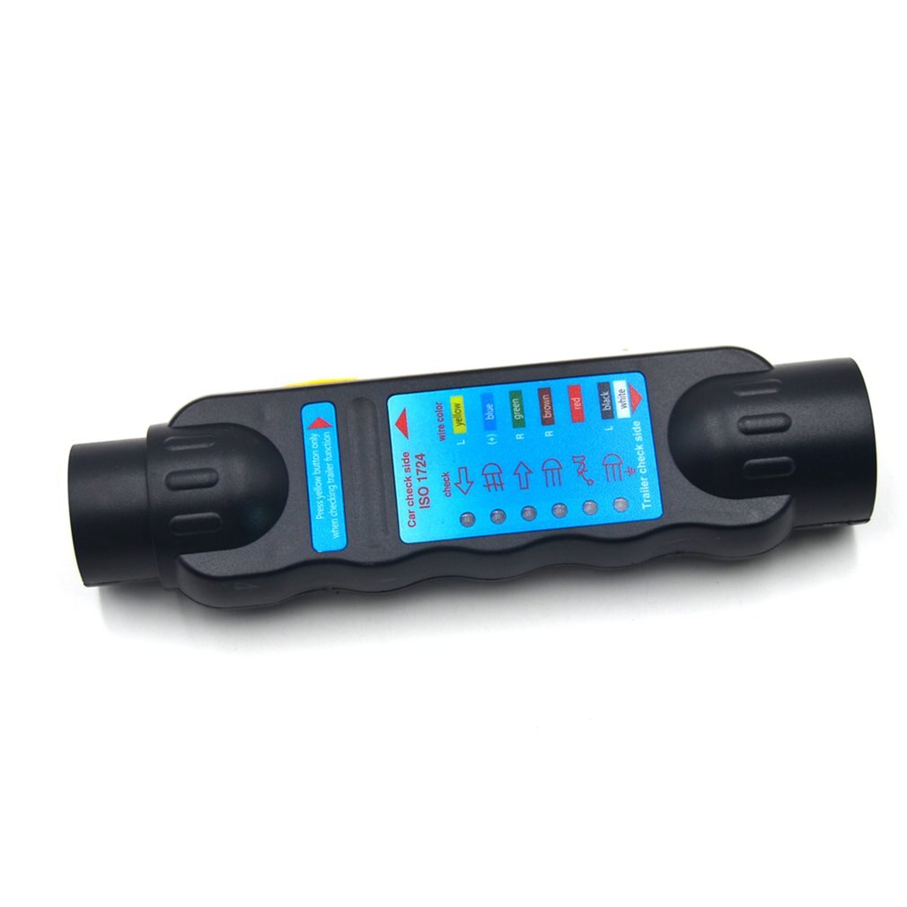 12V Resistance Tester Without Recording Device 7-Pin Trailer Plug Socket Connector Tester Light Wiring Circuit