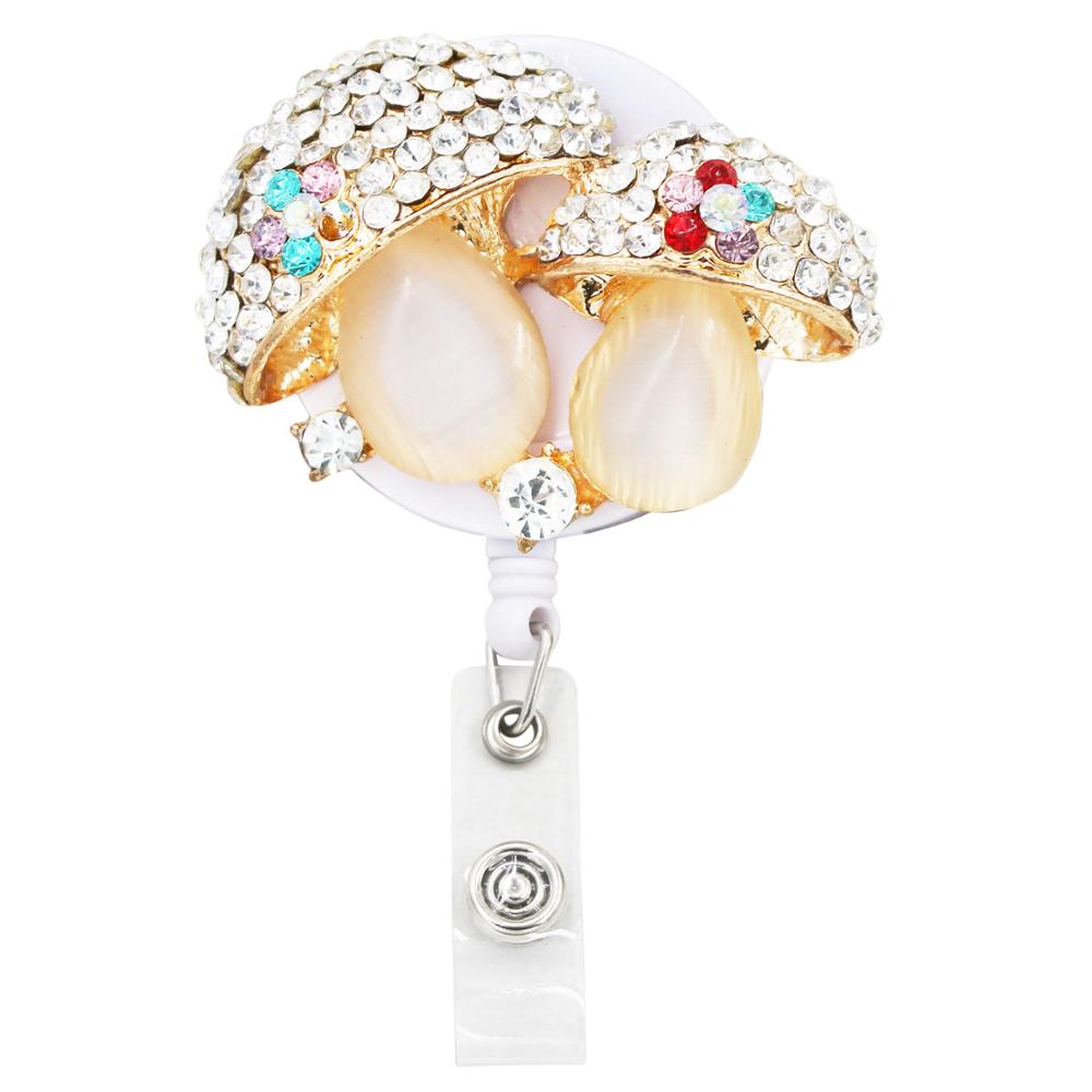 Animal Retractable Badge Holder with Alligator Clip Retractable Cord ID Badge Reel Fox Dress Girl Horse Style: K56