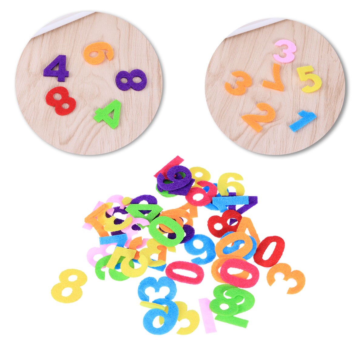 Colorful Non-woven Felt Fabric Numbers Sewing Cloth Felts DIY Craft Scrapbooking Kids Tools (Mixed Color and