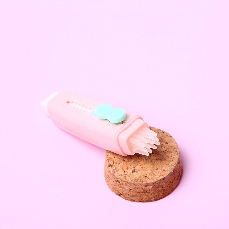 Eraser Telescopic Eraser for Kids Pick Roller Push-pull Rubber Erasers with Brush Penciles Accessories School Supplie
