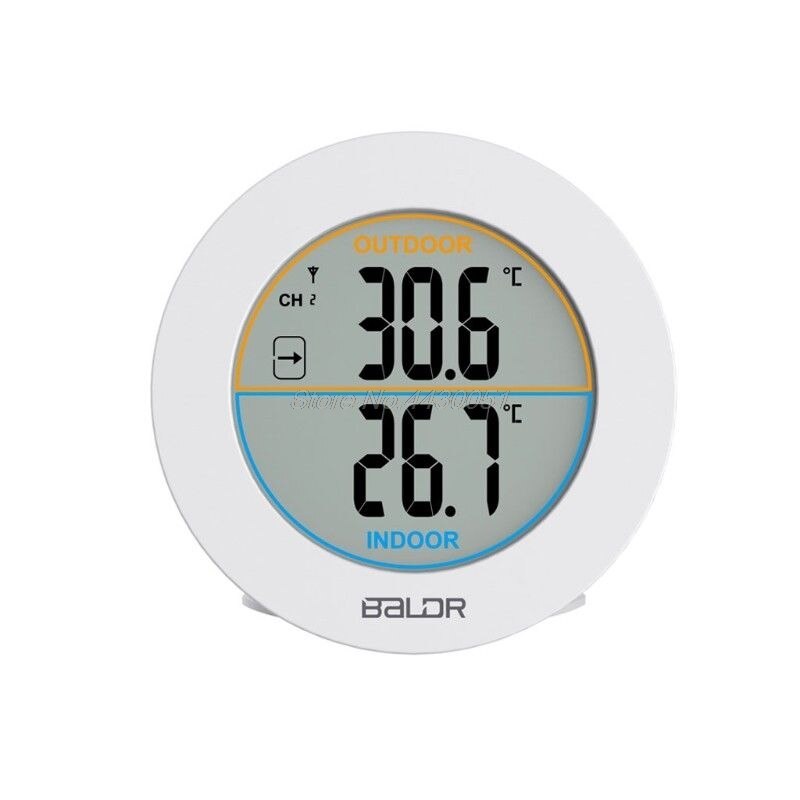 Table Wireless Thermometer LCD Display Indoor Outdoor Sensor Wall Temperature