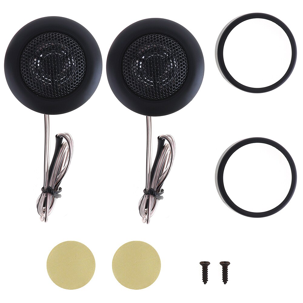 2pcs Black 800W YH-120 Car Horn Dome Tweeter Audio Loudspeaker Car Stereo Treble Speaker for Cars