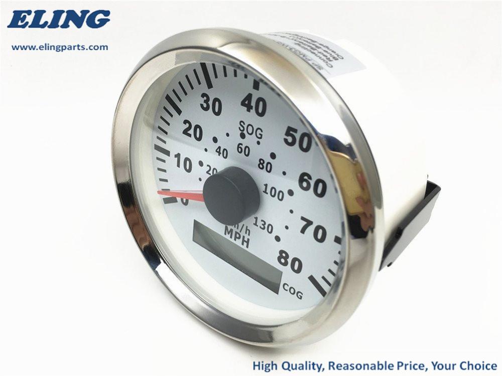 Waterproof 85mm Marine GPS Speedometer Speedo Gauge 80MPH 130KM/H with Backlight 12V/24V