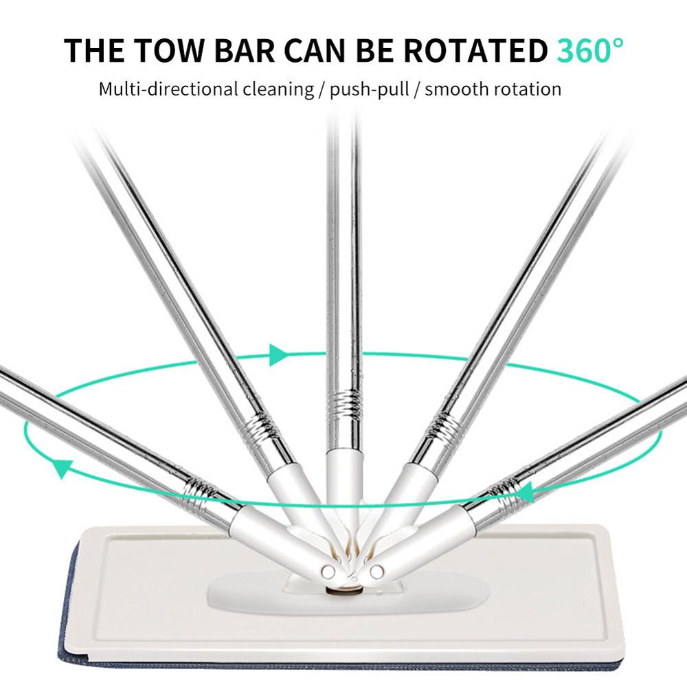 Balai serpillère automatique à essorage magique, évite le lavage à la main, chiffon de nettoyage en fibres ultrafines, pour la maison, la cuisine, le parquet, le paresseux