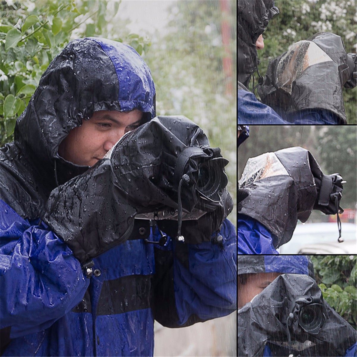 Waterdichte Case Nylon Regenhoes Foto Fotografie Accessoires Bescherming Cover Voor DSLR Camera Buiten Schieten Gear Kit