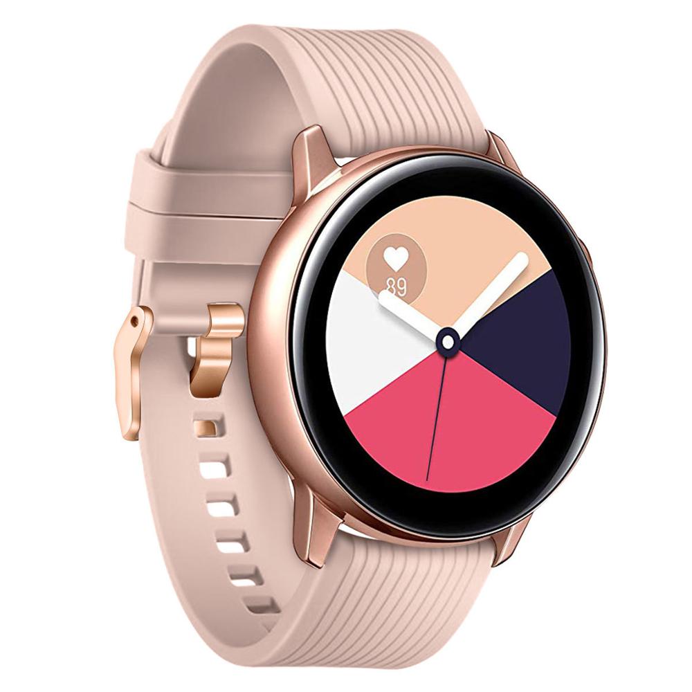 Siliconen band voor samsung galaxy watch 42mm, rubberen vervangende horlogeband voor samsung galaxy watch active 2