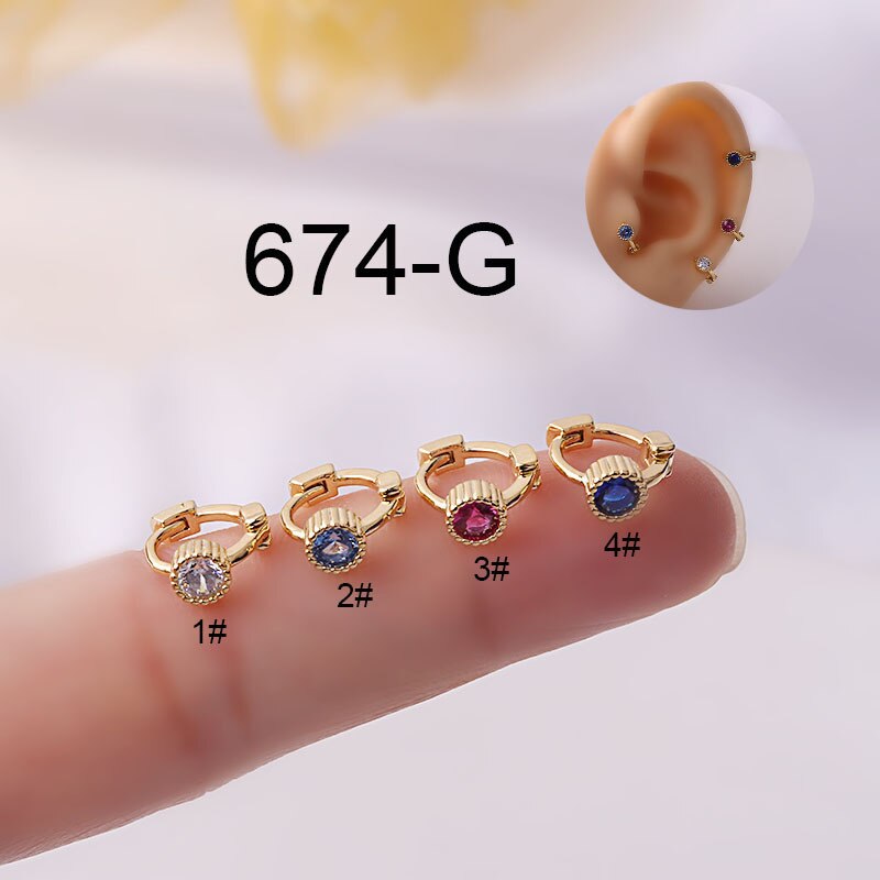 1 stück Neue Mini 5mm Kleine Band Ohrring 2022 für Wurf Mädchen Schmuck Manschette Ohr Farbe Runde zirkon Ohrringe für Frauen
