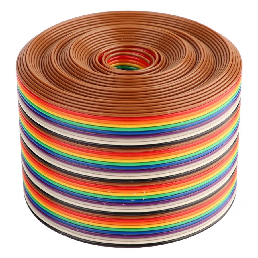 Colorful 40 Pin Flat Rainbow Ribbon Cable Wire IDC... – Grandado