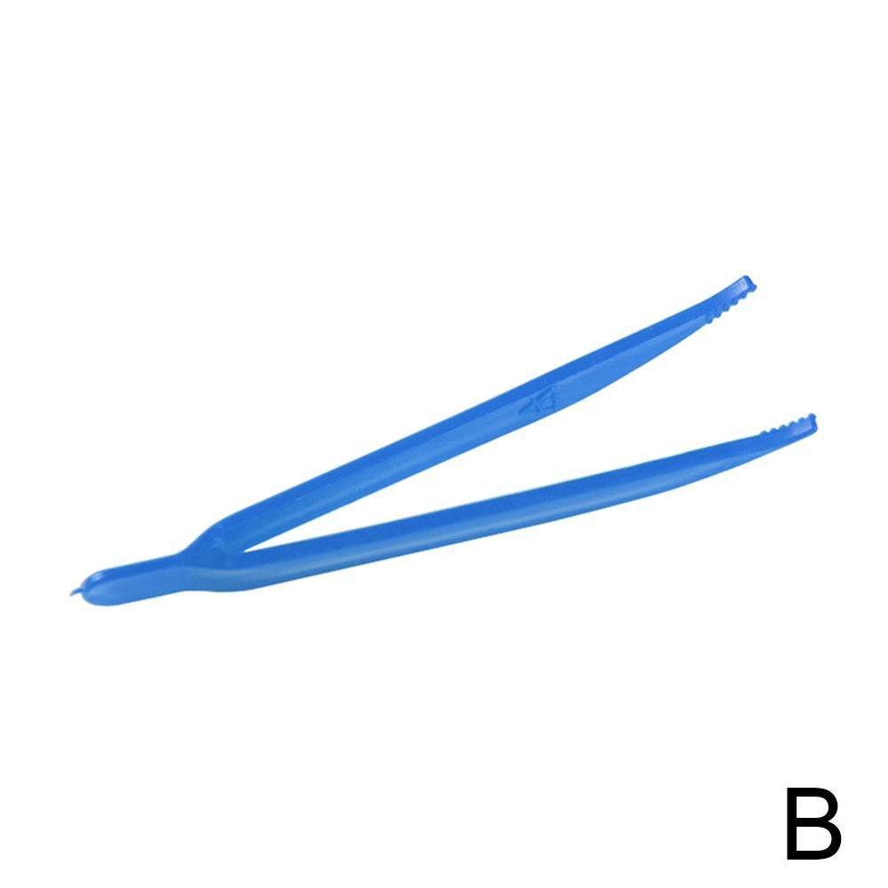 Wegwerp plastic pincet voor schoonheidsproducten om valse wimpers te plakken witte elleboogpincet pincet doe-het-zelf pincet voor kinderen: B
