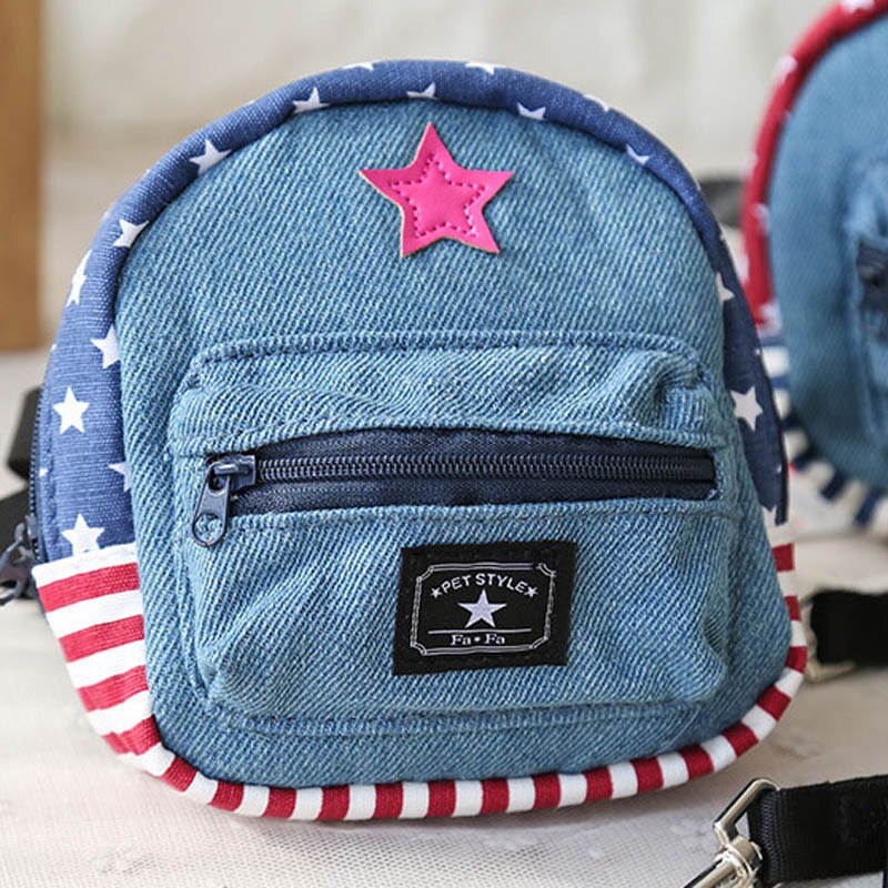 Denim Hond Rugzak Outdoor Reizen Carrier Voor Hond Puppy Katten Met Riemen Hond Rugzak Huisdier Zakken Schouder Huisdier carrier: Red / S