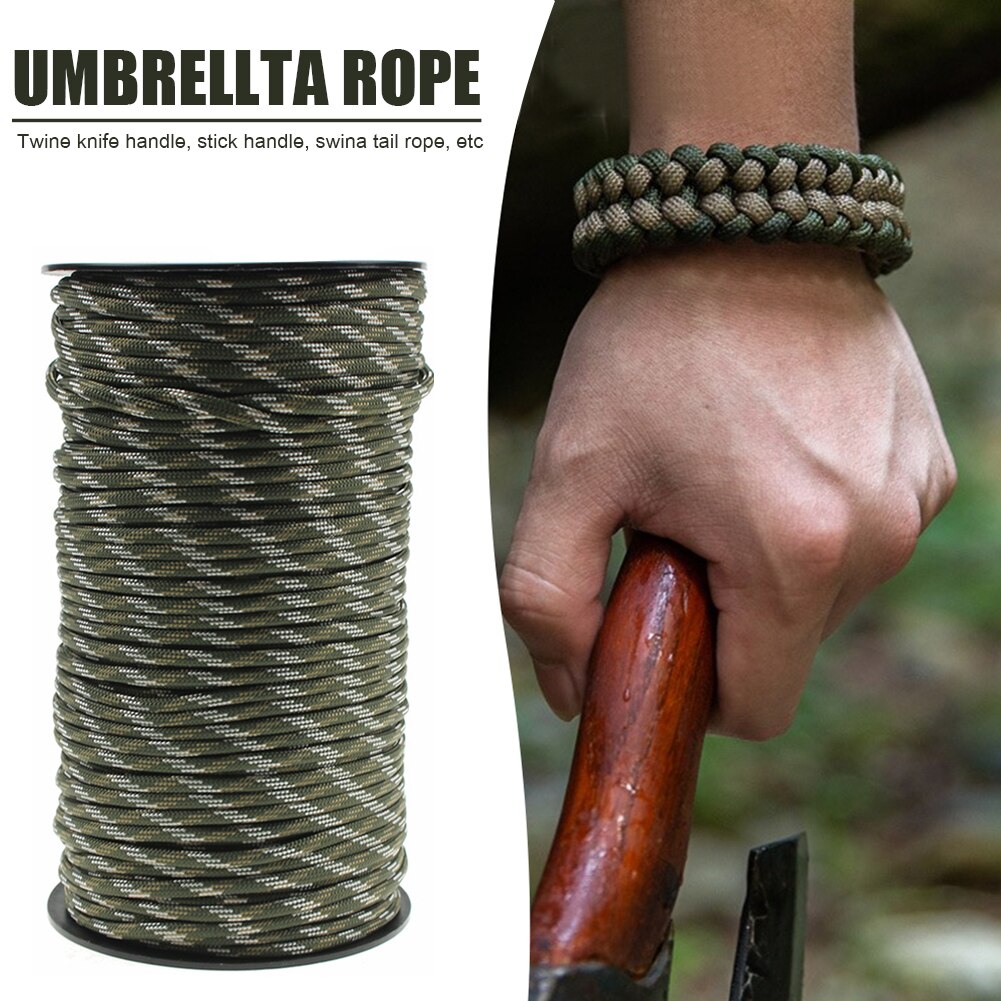 Universal 100m 9 Core Paracord Rope Survival Parachute Cord Climbing Camping Lanyard Wind Rope Drying Traction Strapping