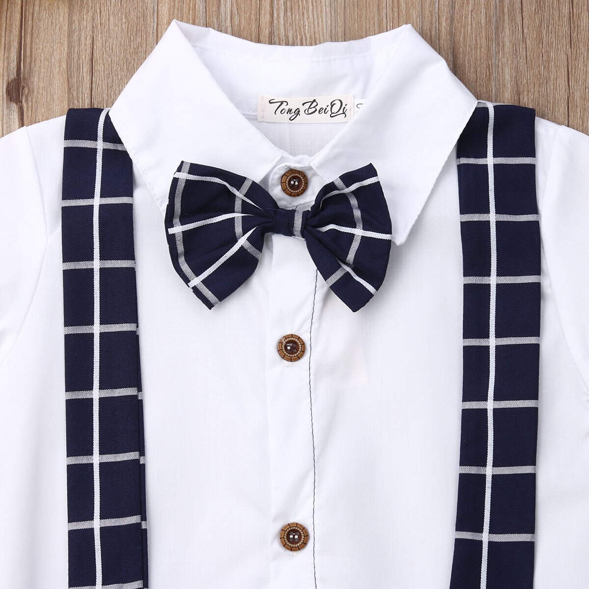 Formal Toddler Baby Boy Wedding Party Outfits Summer Plaid Clothes Set 0-24M