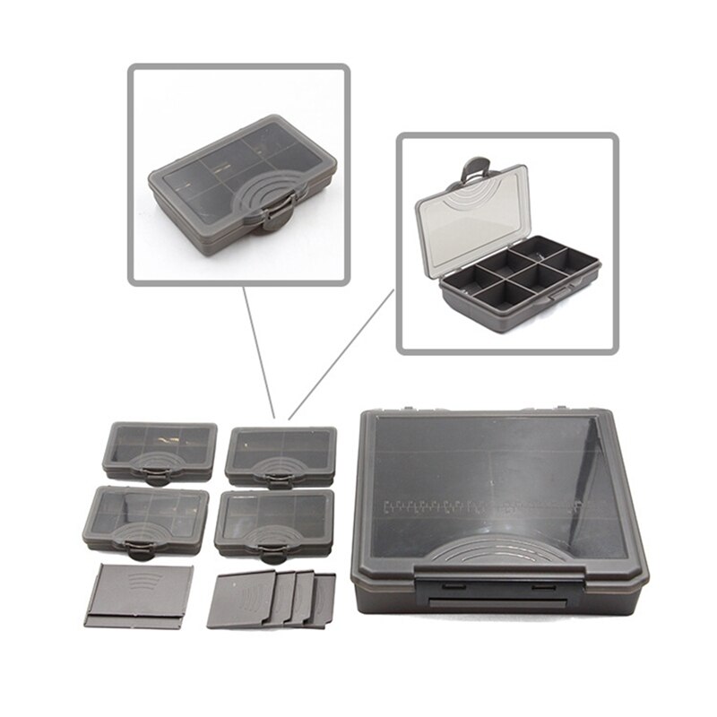 -Carp Fishing 4 Plus 1 Terminal Tackle Box Storage System Bit Box for Sea Anglers 235X220X65mm Fishing Terminal Tackle