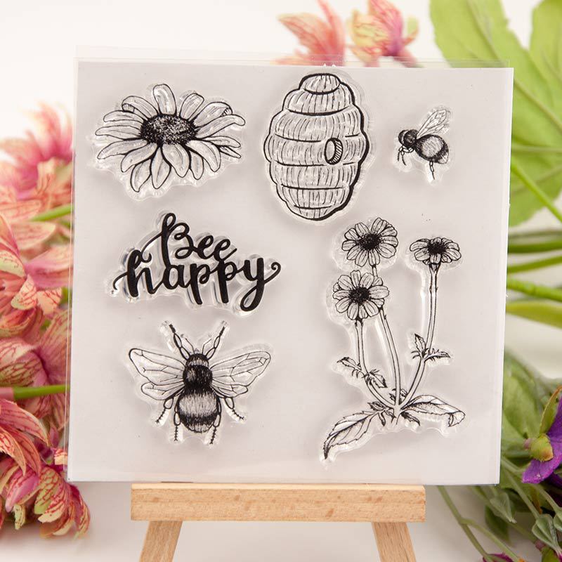 Wyse teekukka kirkkaat postimerkit rakkaus läpinäkyvä silikonileima korttien tekemiseen itse scrapbooking voikukka postimerkit hyvää syntymäpäivää