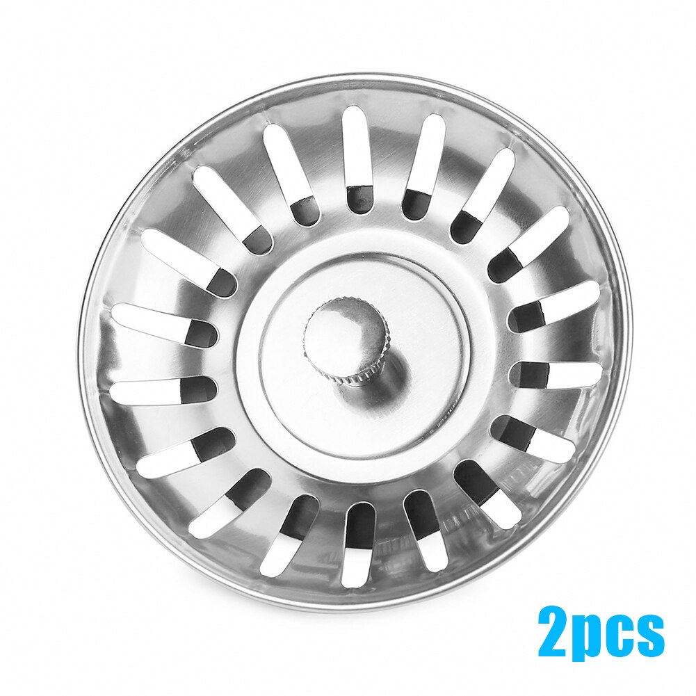 Kitchen Stainless Steel Sink Waste Strainer Plug Drain Stopper Basket Filter Tools _WK: Black Nickel