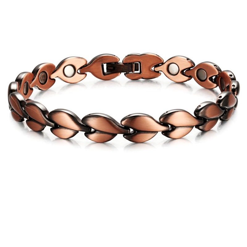 Männer Reinem Kupfer Armbinde Gesundheit Energie Germanium Magnetische Armbinde Jahrgang Hologramm Kette Verknüpfung Armbänder für Frauen Arthritis: 16