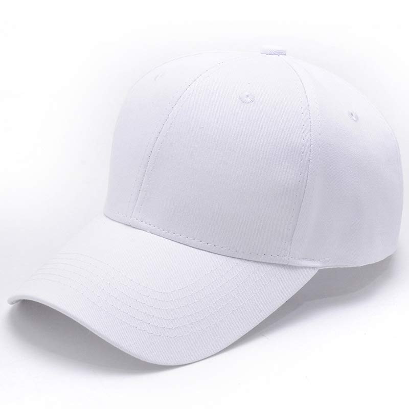 Simple gorro de algodón para papá gorra de béisbol de los hombres casuales de verano gorra de mujer 6 Panel Marina Rosa gris blanco negro vino rojo Beige: Blanco