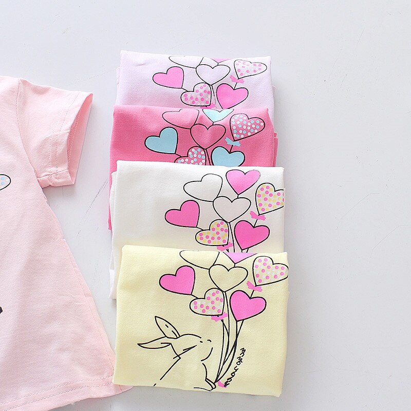 Fanfiluca Korte Mouwen Meisjes t-shirts Katoen Baby Meisje Kleding Kids Doeken Blouse Zomer Stijl T-shirt