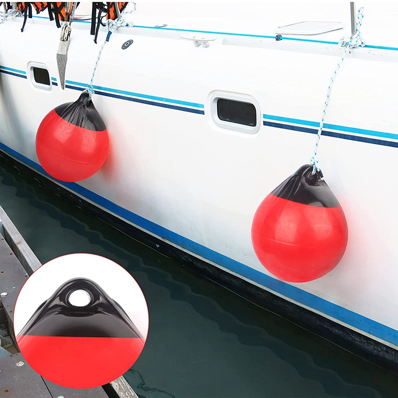 1 Pair of Boat Mooring Buoys,Marine Grade Inflatable PVC Round Pontoon Boat Fenders Ball, Boat Bumpers