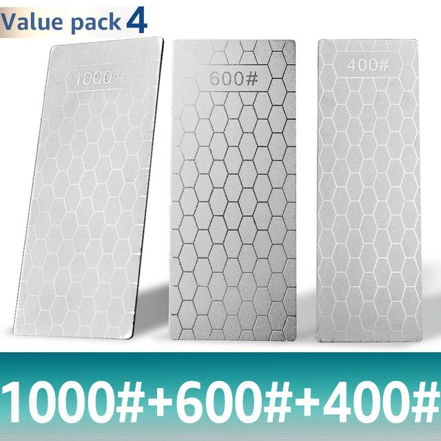Diamant messenslijpsteen 400# 1000# 600#  messenslijpers ultradunne honingraatoppervlak wetsteen slijpsteen frees gereedschapsset: Omtrek 1000 600 400