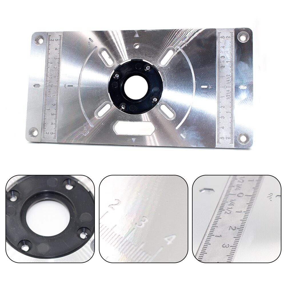 Multifunction Aluminum Router Table Insert Plate Woodworking Benches Wood Router Trimmer Models Engraving Machine