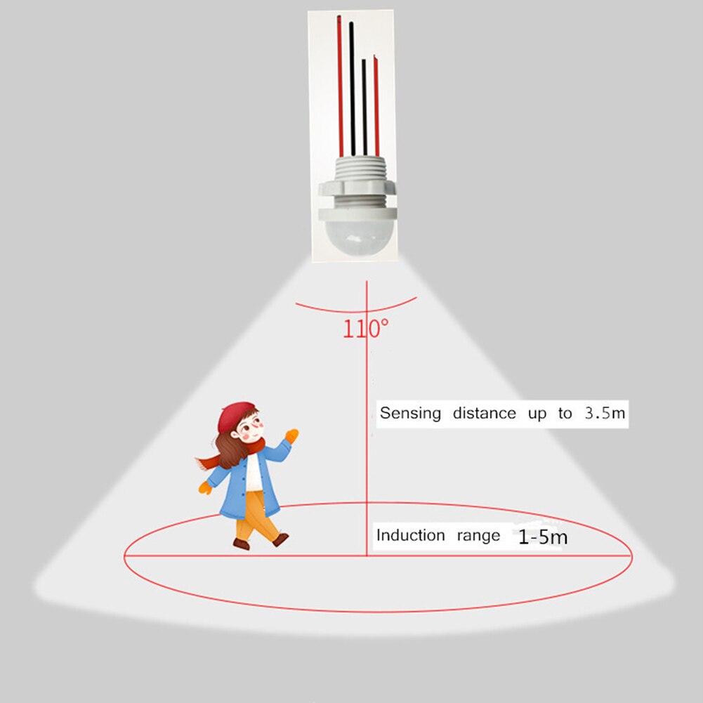 DC 12V 24V Wiring Infrared Sensor PIR Motion Movement Sensing Light Switches LED Strip Bed Closet Cabinet Light