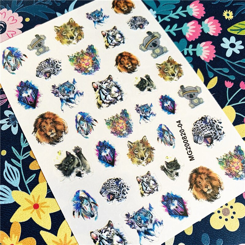Leopard Tiger Nail Sticker 3d Nail Art Sticker Nail Decal Stempelen Export Japan Ontwerpen Steentjes: MG200820-04