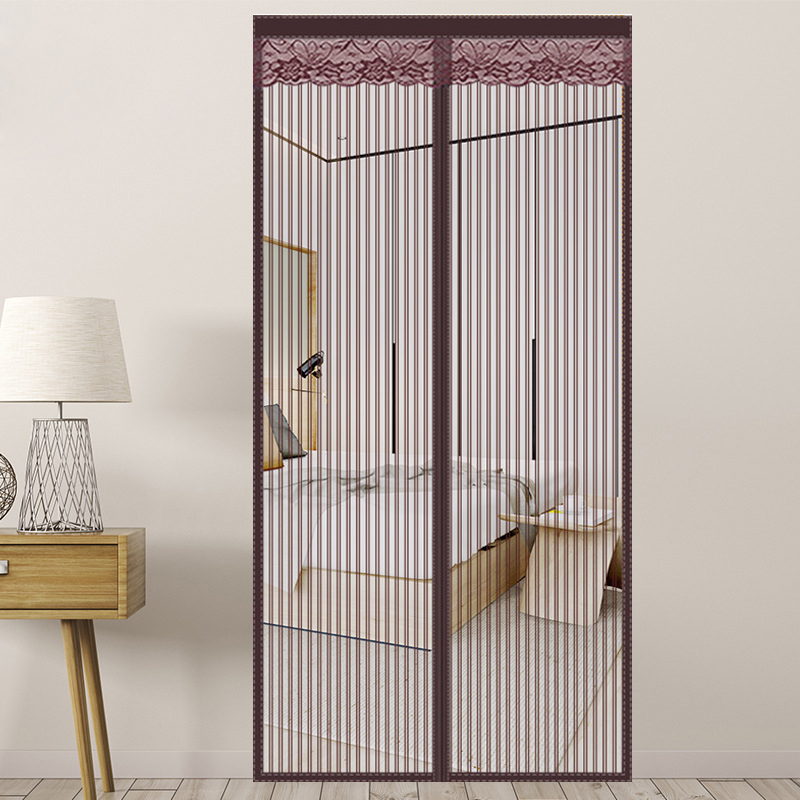 Silent Magnetic Door Insect Curtains Anti Mosquito Fly Nets Durable and Exquisite Door Screen Mesh: 8*2.6 / Brown