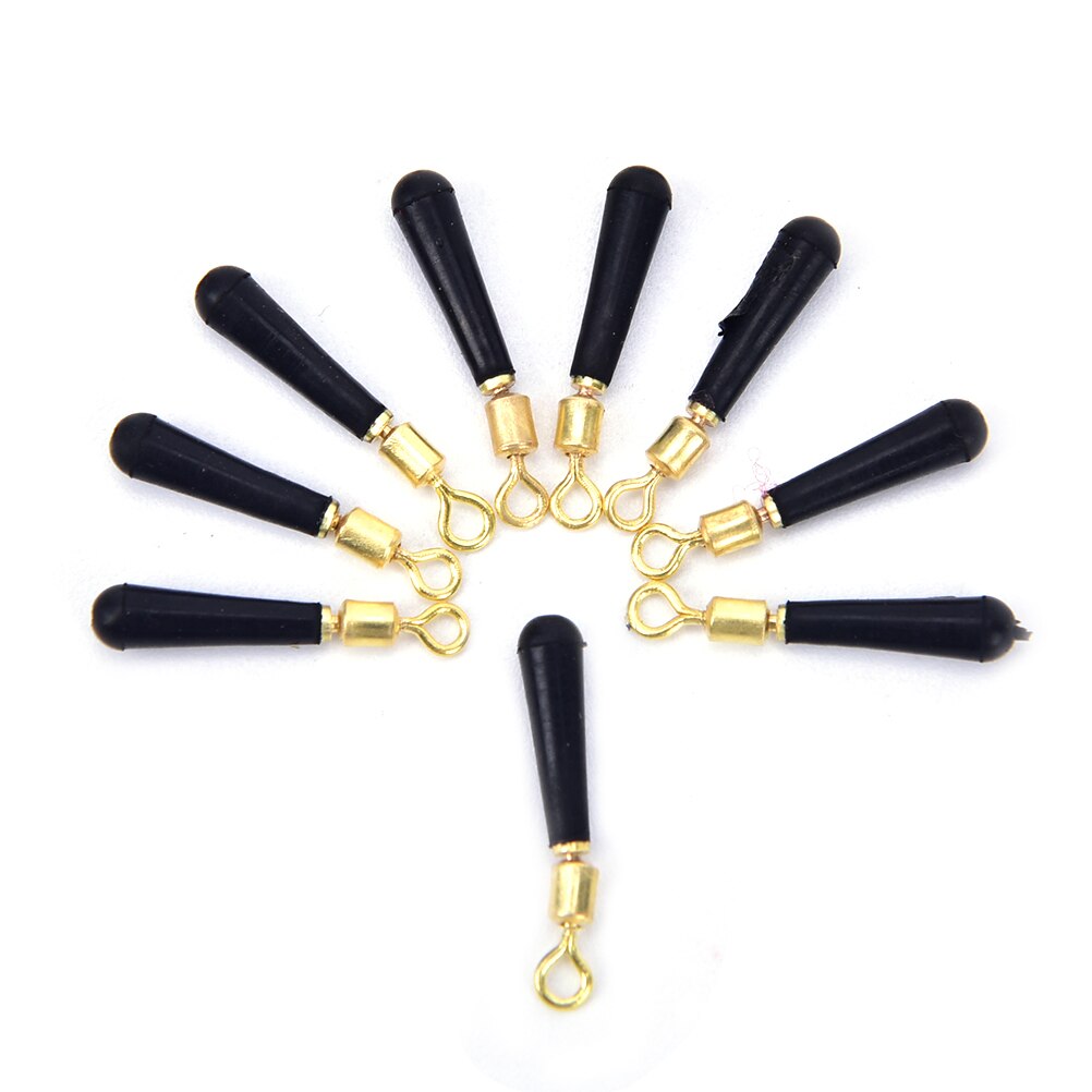 20 stuks/partij vistuig blok rotatie drift visdobbers accessoire dobber koper + rubber gereedschap
