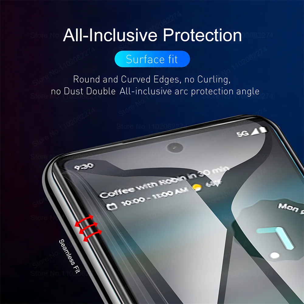 4pcs Front Back Hydrogel Soft Film For Google Pixel 8 6 7 Pro 7A 6A Full Cover Screen Protector Clear Sticker Films Accessories