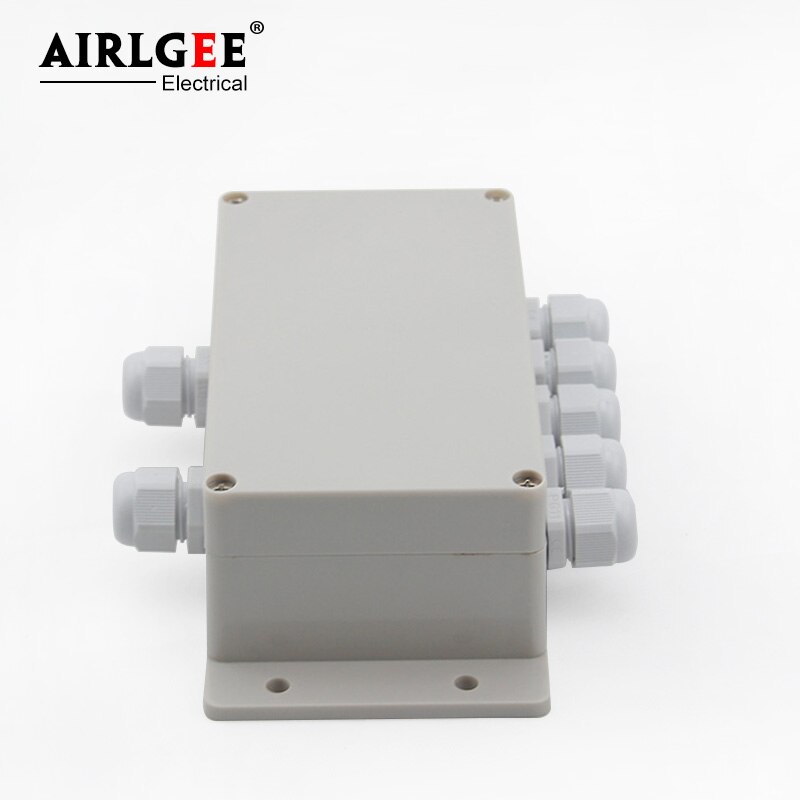 158*90*60mm 2 Inlet 5 Outlet with ear waterproof junction box with terminal power distribution box cable wiring box