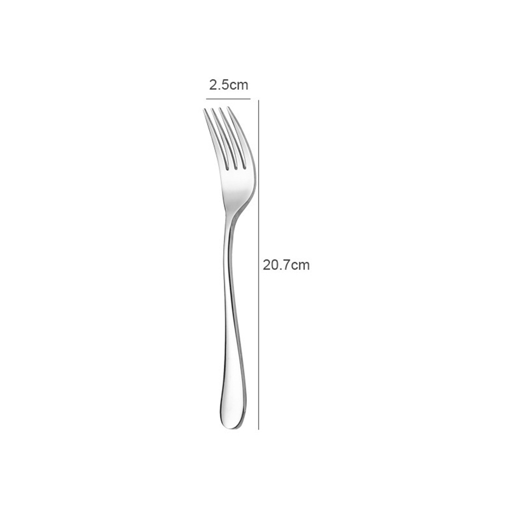 Tenedor de mesa de acero inoxidable para carne occidental, pescado, postre, pastel, fruta, Tridente, vajilla plateada espesa, herramienta para el hogar: Table fork