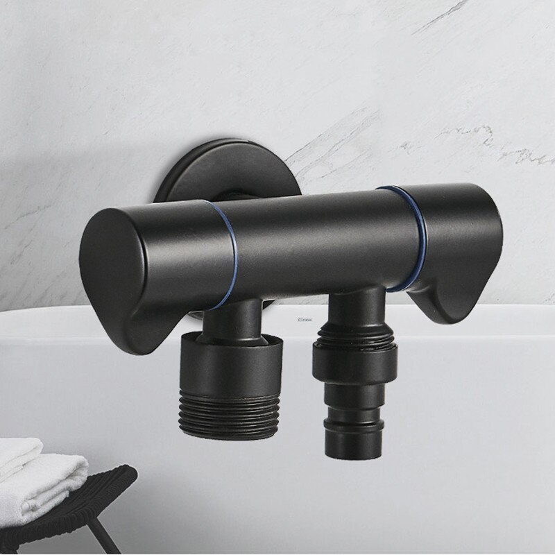 Driehoek Klep G1/2 Driewegklep Een In Twee Out Dual Hoekstopkraan Wasmachine Wc Water afsluiter Multifunctionele Tap