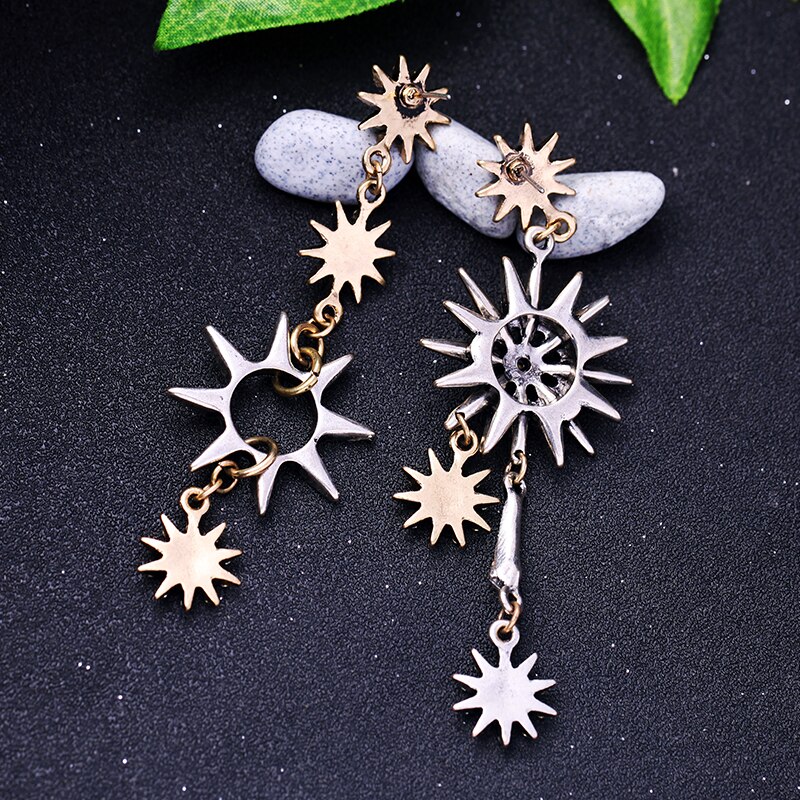 JOOLIM Jewelry Vintage Starburst Mismatching Earring Bulk Earring