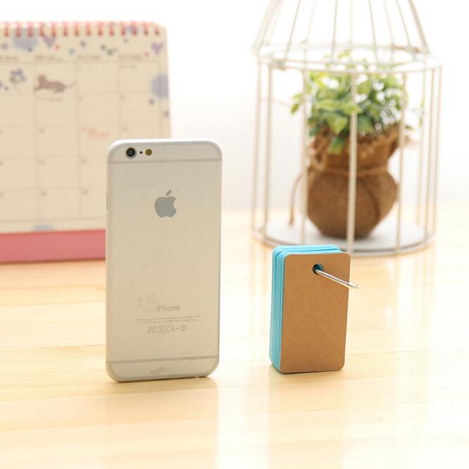 Candy Color 1PC 90 Sheets Pocket Loose Leaf Blank Vocabulary Notebook Mini Memo Note Card Office School Stationery