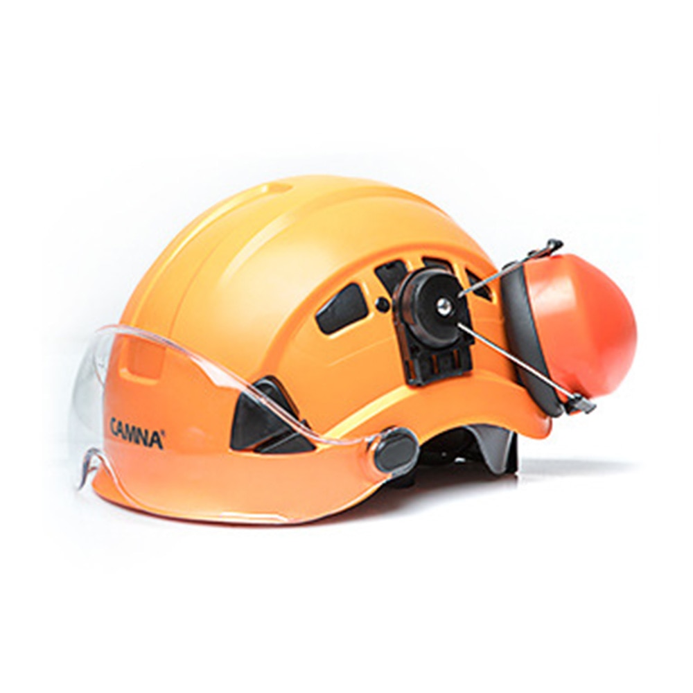 Cave exploration Helmet Grottoes Industrial Mountaineering Climbing Outdoor Equipment Mountaineering Climbing Helmet: Orange