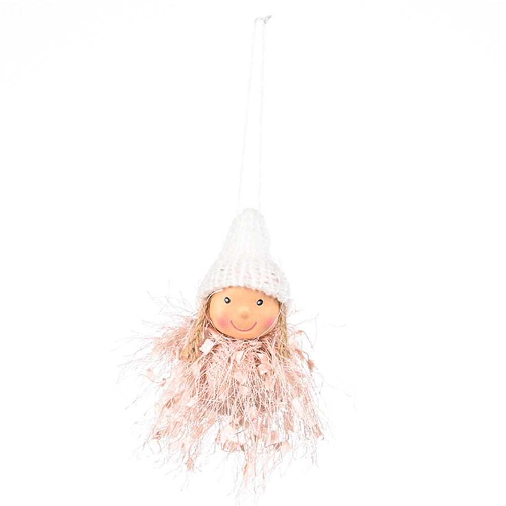 Christmas Feather Sequins Angel Doll Chrismas Tree Decoration Hanging Ornaments Atmosphere Decoration Props: N