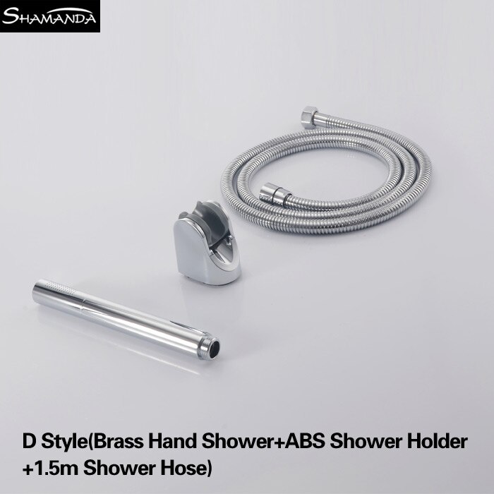 Solid Brass Chrome Hand Shower Several Styles Handheld Showers with Shower Holder,Shower Hose Bathroom Products: 20293 SET2