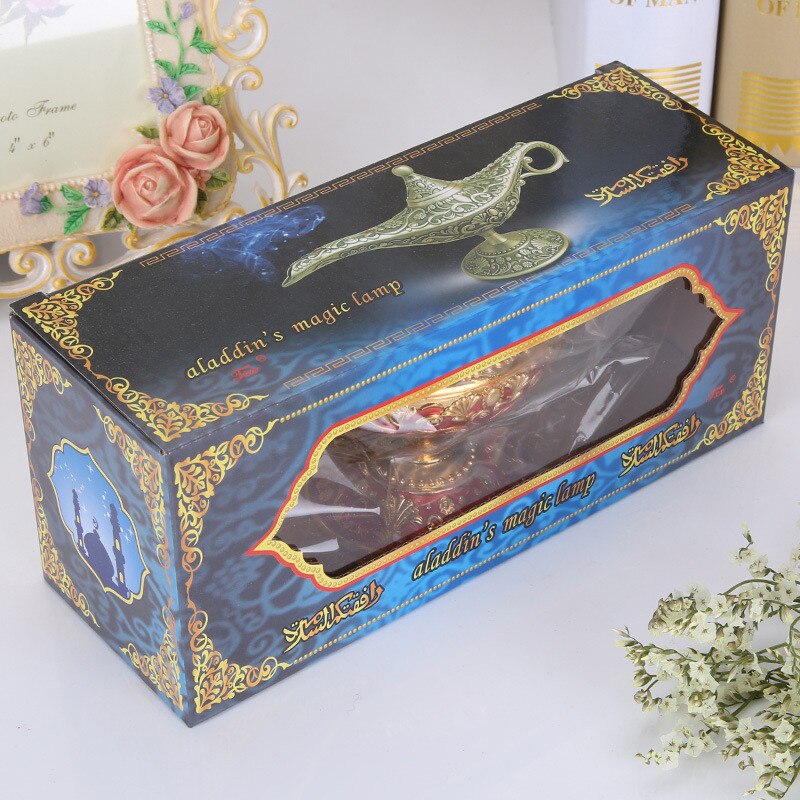 [hht] 10 kleuren aladdin magische lamp retro huisdecoratie traditionele uitgeholde sprookjesachtige wensgeest lamp theepot knutseldecoratie