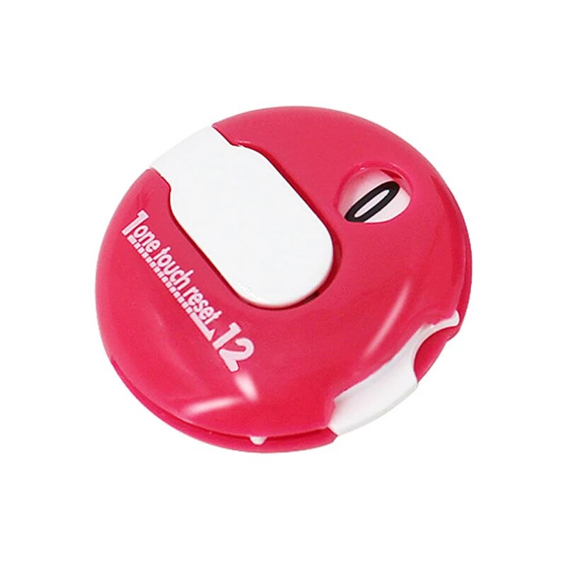 Mini Portátil Golf Stroke Counter, Fácil Reset, Até 12 Strokes, Pontuação Golf, Preto, Branco, Vermelho, Acessórios de Treinamento Golf, 1Pc: Vermelho